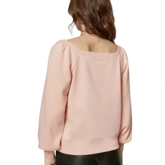 Rebecca Minkoff Ariel Square Neck Pink Puff Sweatshirt Size XS - Picture 7 of 10